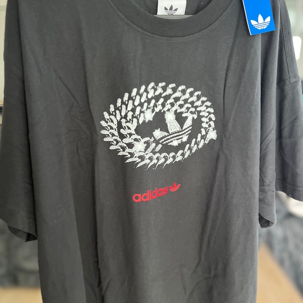 Adidas Black and White Graphic Tee